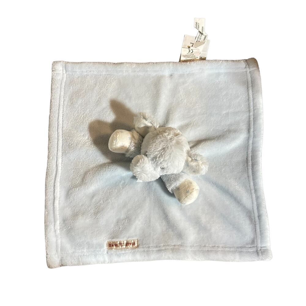 Blankets & Beyond Elephant Lovey Baby Unisex Gray Plush Comfort Animalcore
